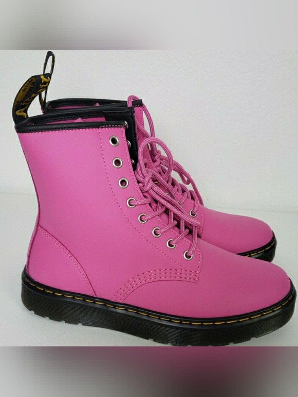 Dr. Martens NEW Zavala Pink Combat Boots Size 8 Women / 7 Men